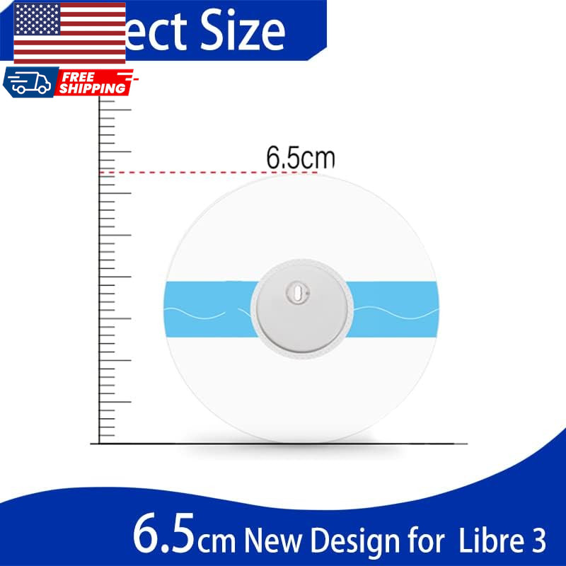 60Pack Libre 3 plus Sensor Covers Waterproof Adhesive Patches for Freestyle Gluc