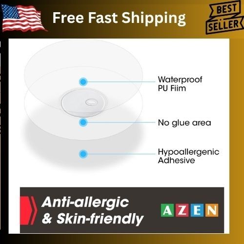 100 Pack Freestyle Sensor Covers for Libre 3 Waterproof Adhesive Patches