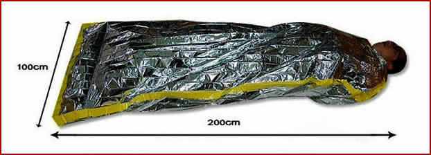 Tactical Spring Assist Knife Red – Survival Mylar Blanket and Sleeping Bag