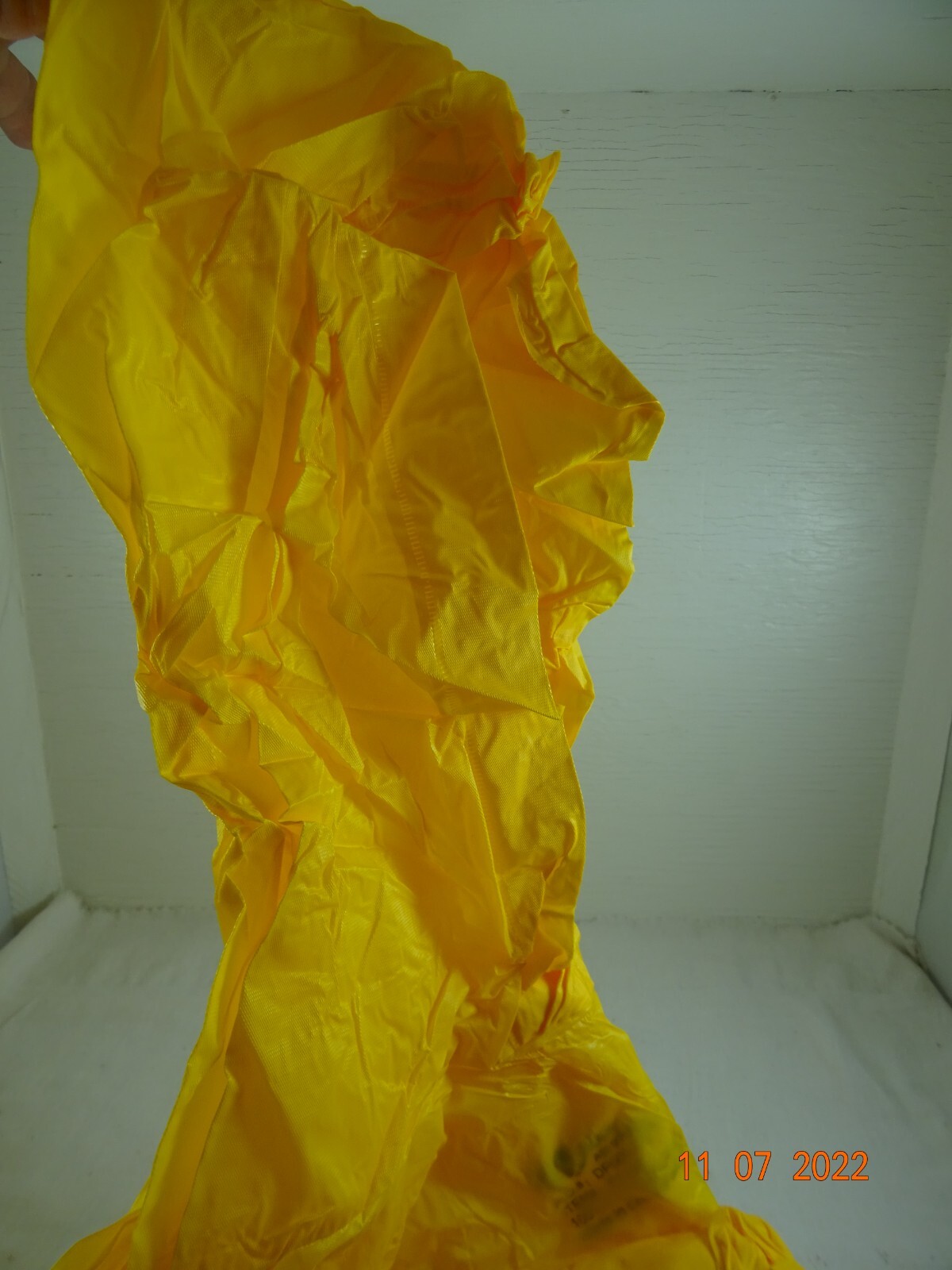 911 Call if you Can Emergency Rain Poncho Hooded in carry pouch Yellow OSFM Adlt