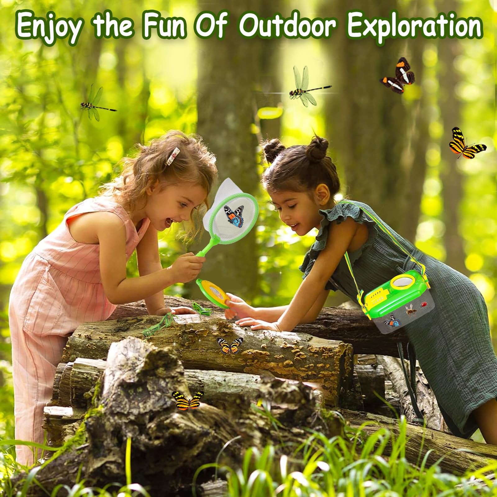 Explorer Set for Kids Ages 4 and Up, 17 Piece Explorer Set for Kids, Insect Box with…