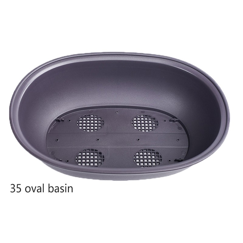 Flowerpots Plastic Imitation Purple Clay Plants Pots Garden Bonsai Pot Trays