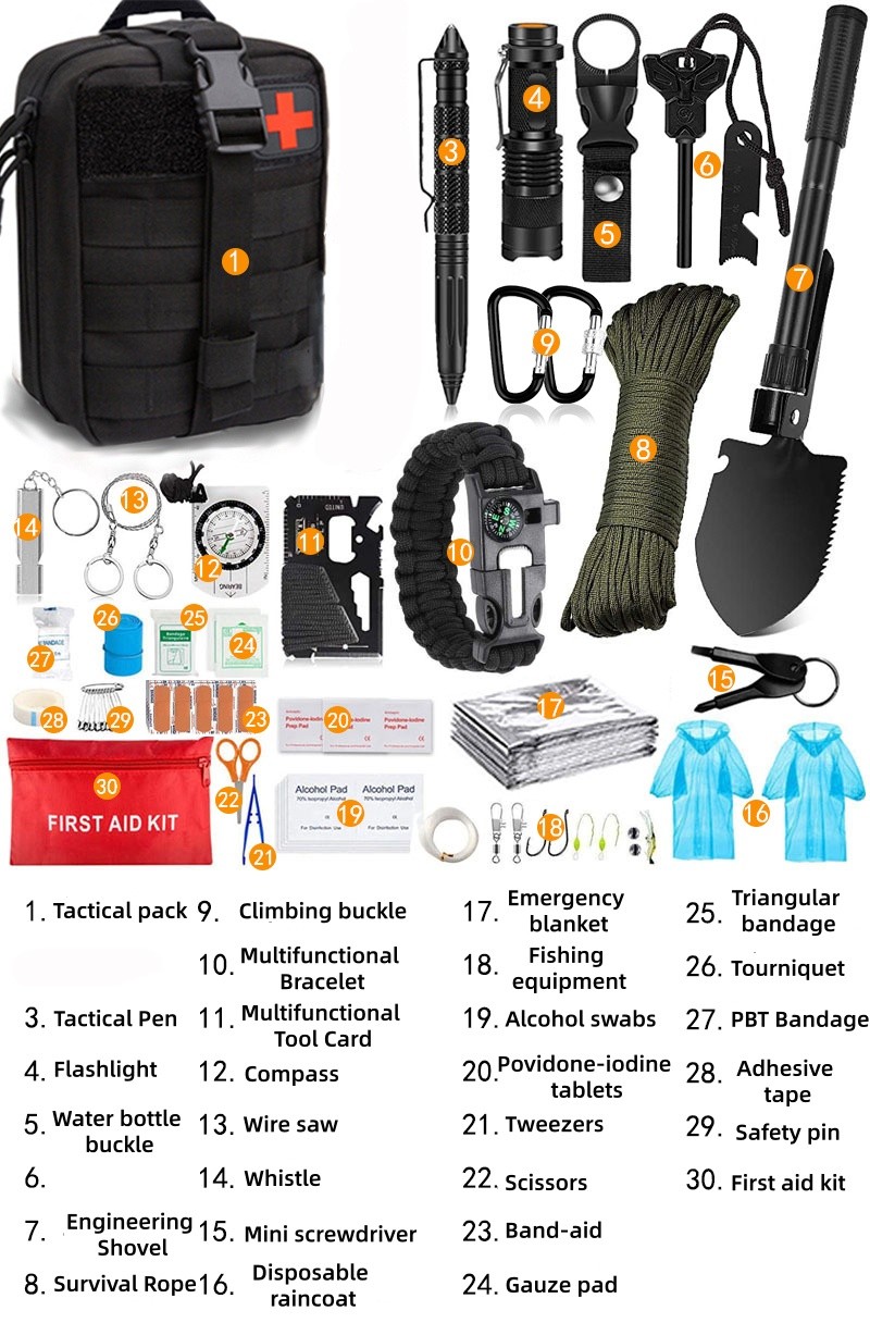 Tactical First Aid Kit Survival Military Medical Bag Practical Emergency Set