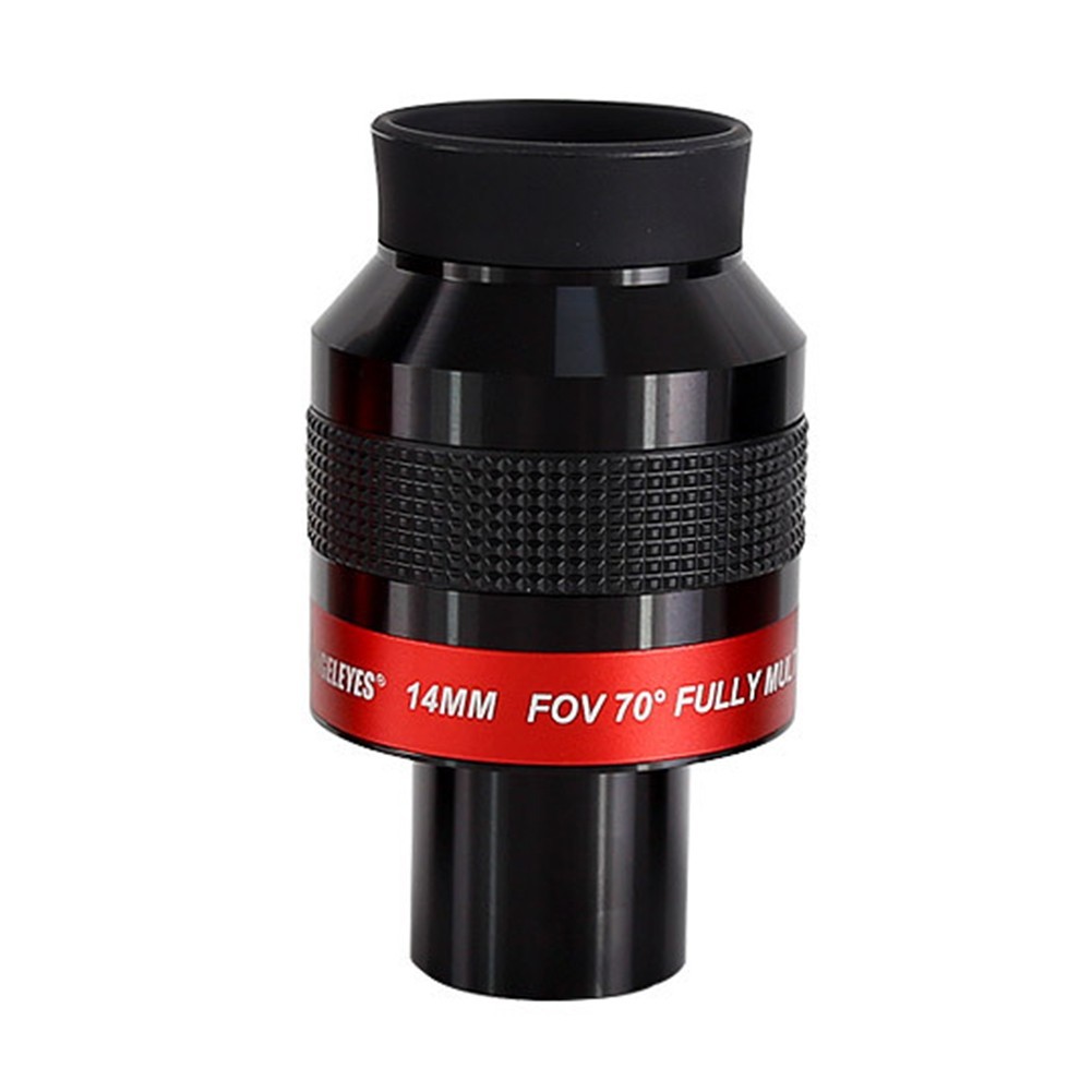 Flat Field Parfocal Eyepiece 70 Degree for Telescope with 8 Optical Lenses