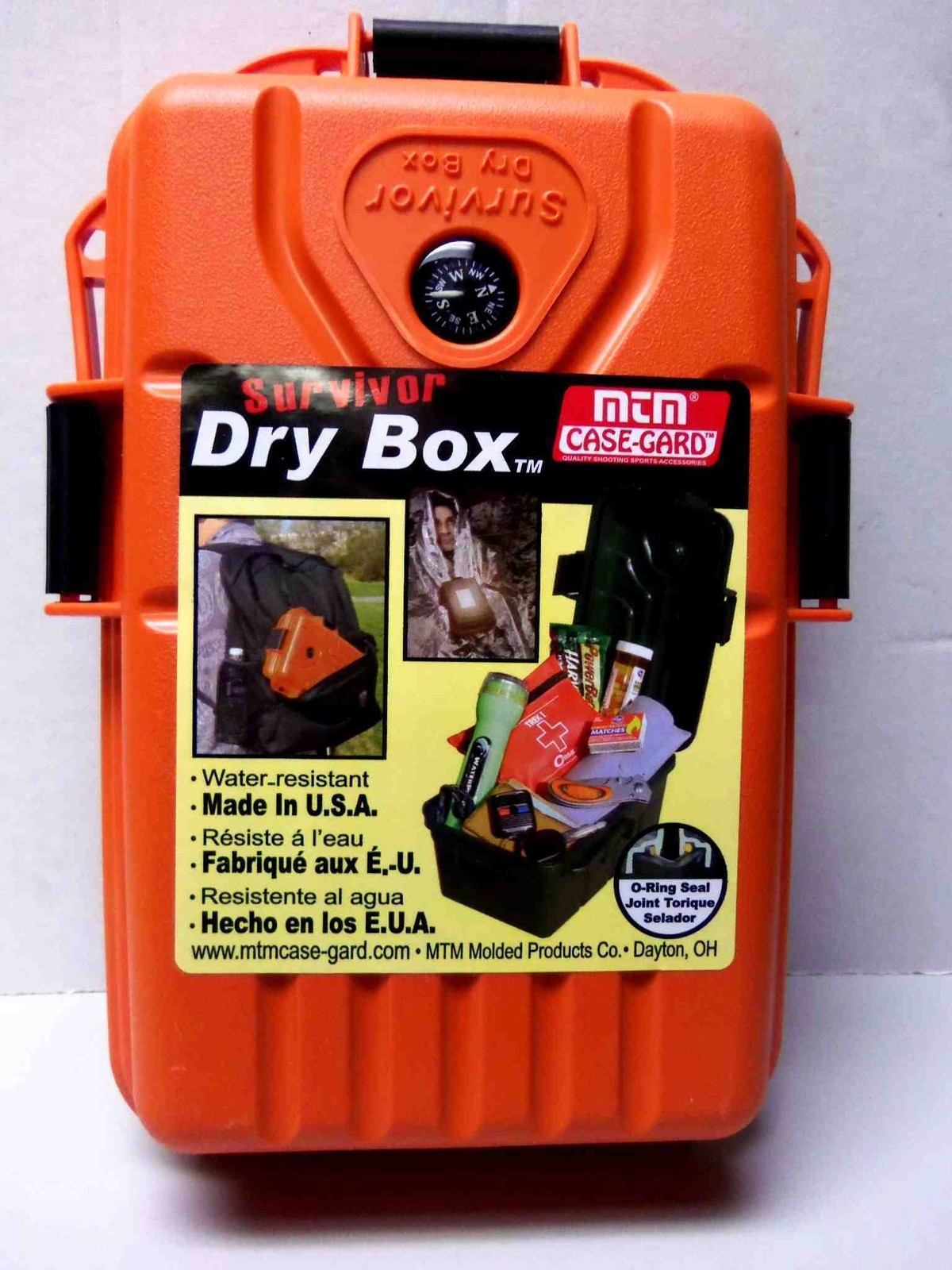 Survivor Dry Box ORANGE PLUS MULTI-FUNCTION TOOL 12 IN 1