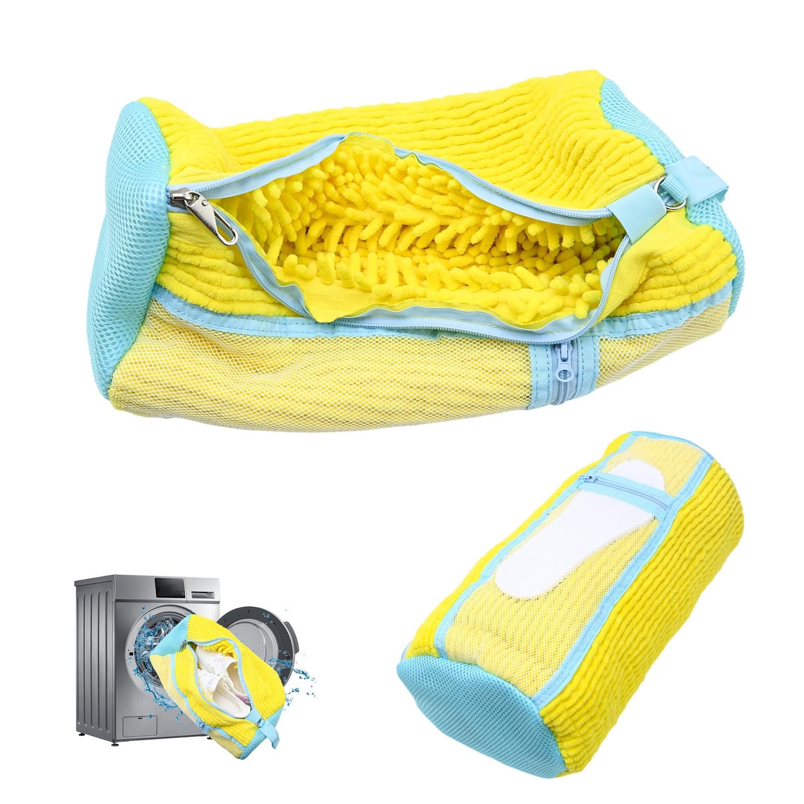 Shoe Washing Machine Bag,2 Pcs 15 inches x 7.1 inches, Standard Yellow