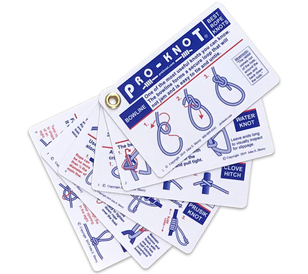 Pro-Knot Outdoor Knot Cards Waterproof Wallet Size Knot Tying Guide