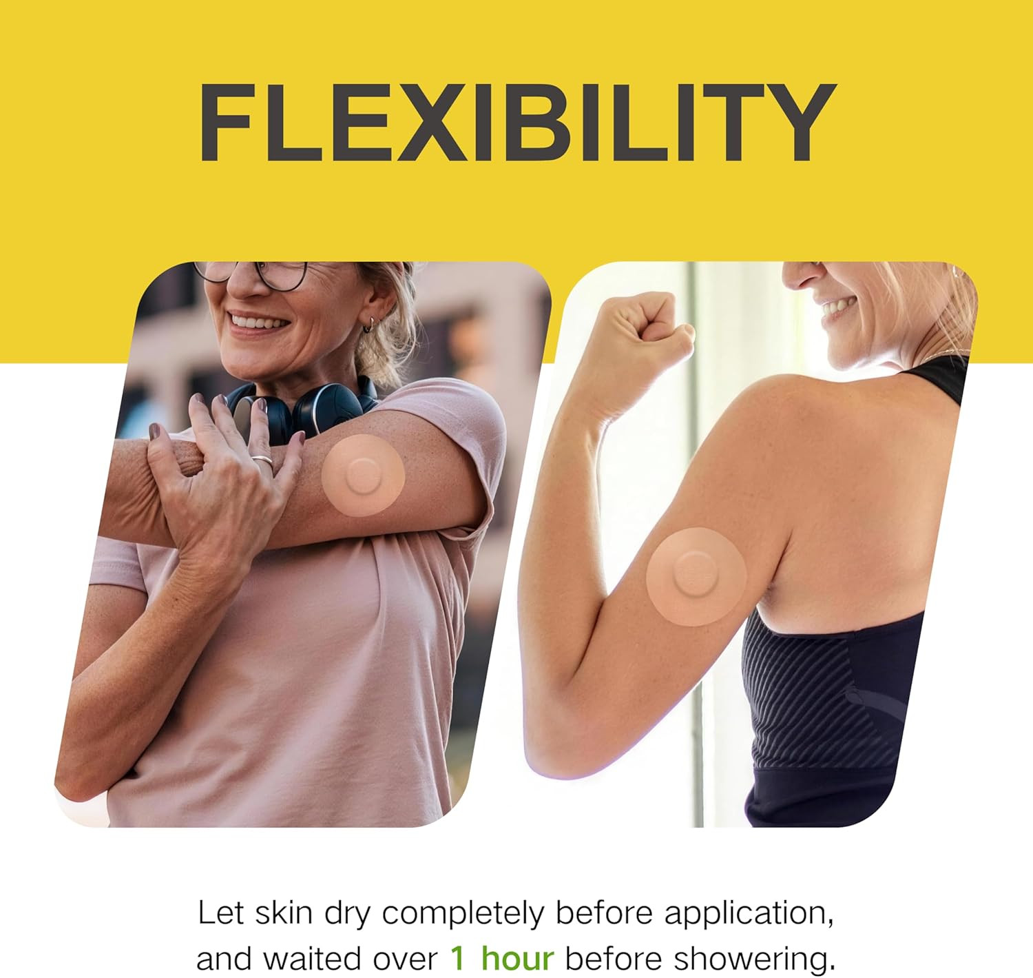 Freestyle Adhesive Patches 20 Pack, Sensor Covers for Freestyle Libre