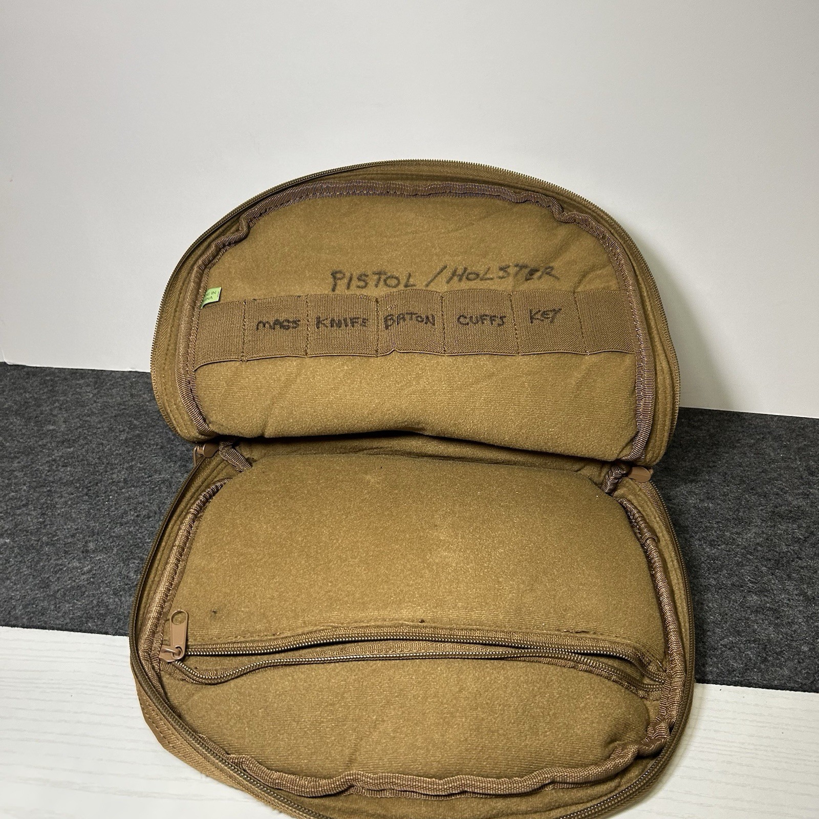 LA POLICE GEAR DESERT TAN TACTICAL PISTOL BAG SURVIVAL AUTHENTIC