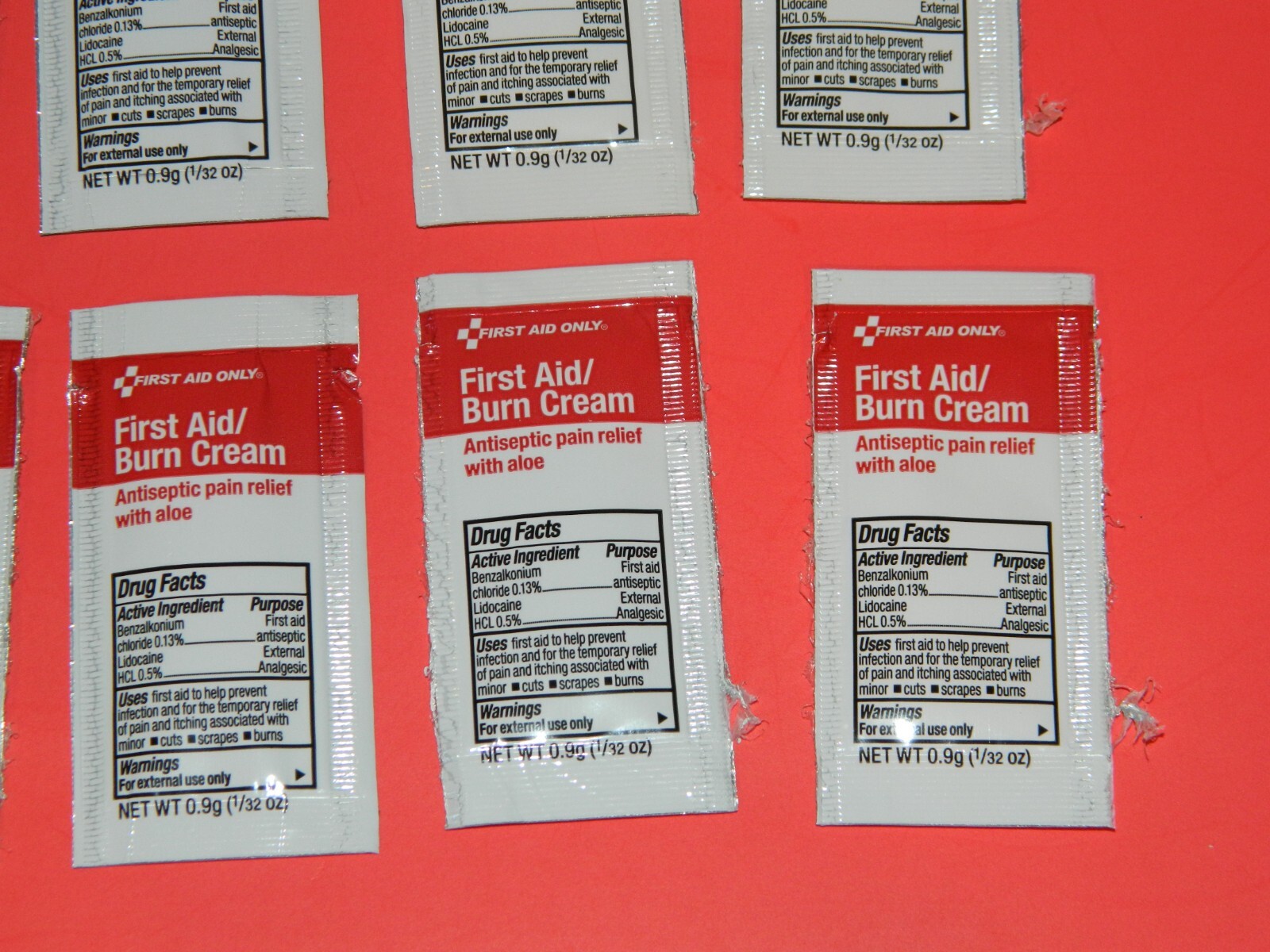 20 Burn Cream Packets First Aid