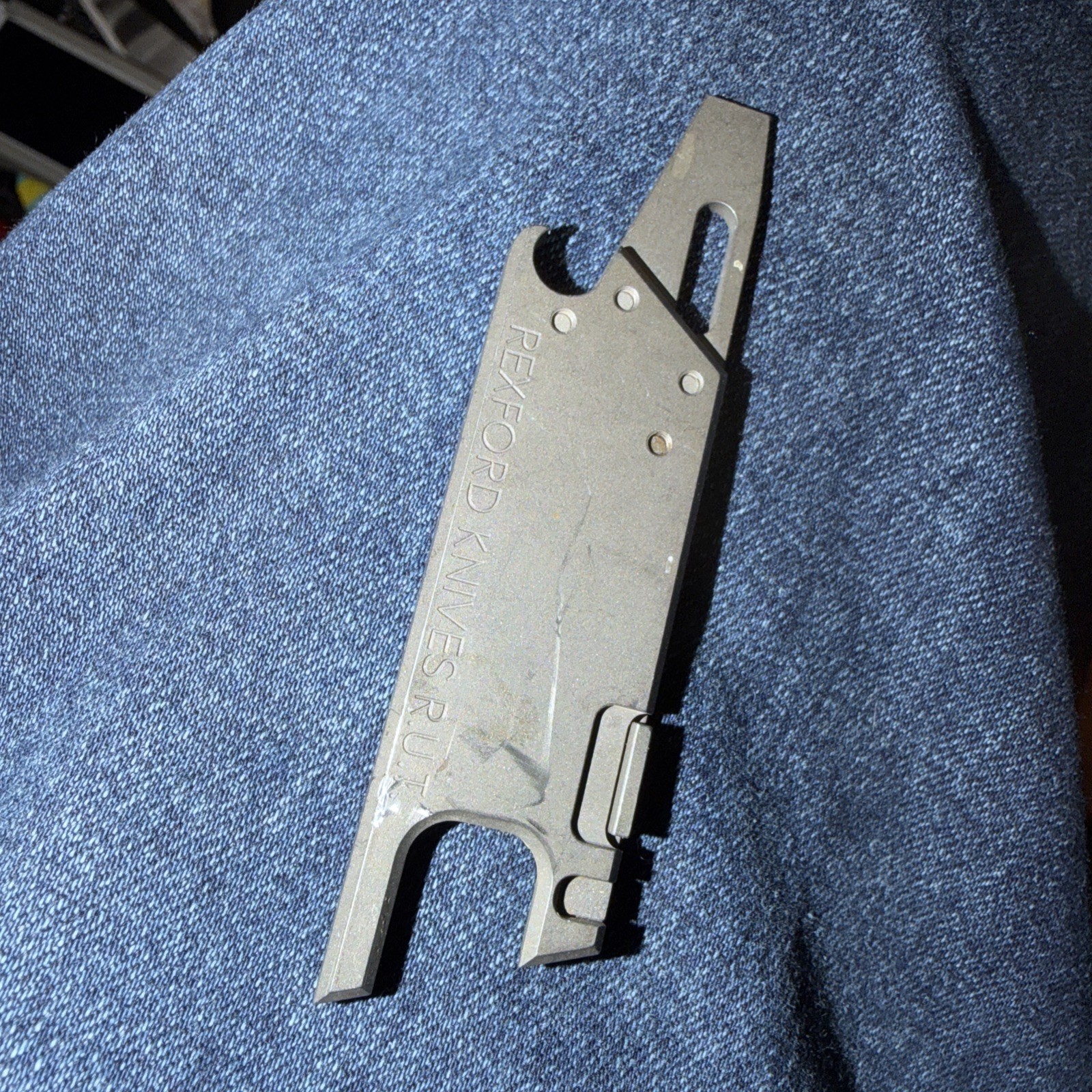 Rexford RUT One Of The First Generation Pieces. Titanium With KYDEX Neck Lanyard