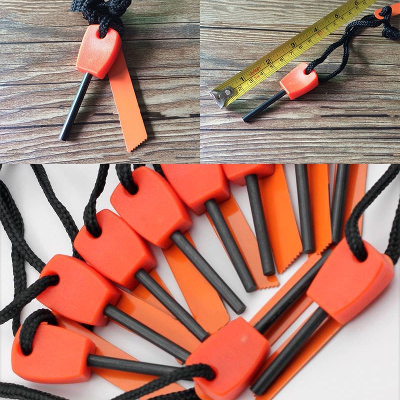 20X Fire Starter Flint Steel Striker Survival Kit Ferro Rod Camping Outdoor Tool