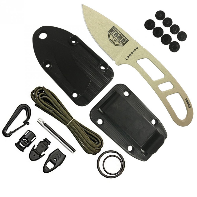 Esee Can-Dt-Kit-E Survival Knife Sheath W/Clip Plate Survival Kit