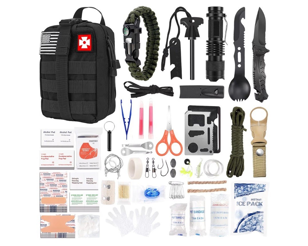 Gifts for Man Dad Husband, 210 PCS Survival First Aid kit, Professional Survival