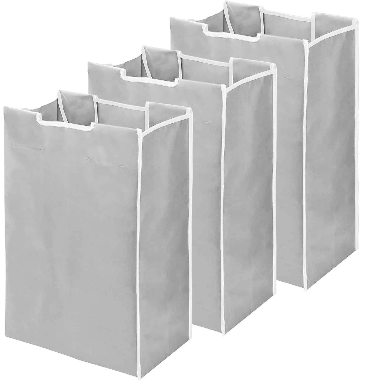 3 Pcs Laundry Sorter Replacement Bags 14.8 x 8.7 x 21.7 inches, Light Gray