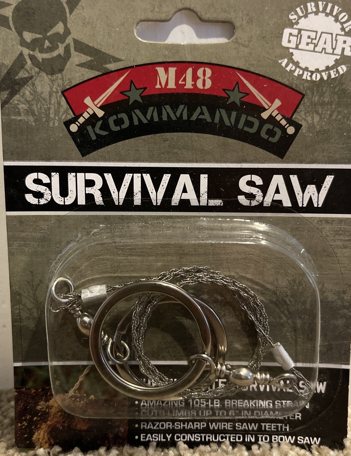 Survival Saw Outdoors Camping Hunting Emergency Gear – BONUS opened Saw Free