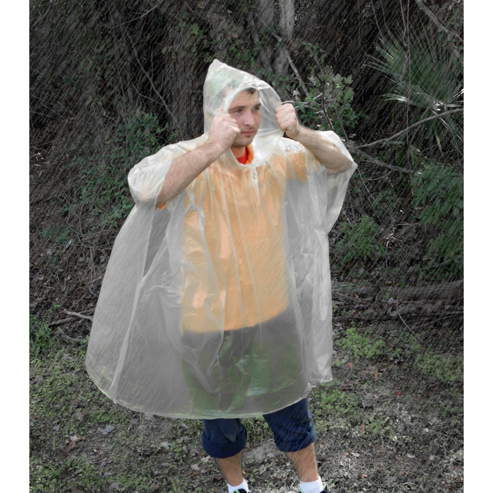 UST Emergency Poncho Clear Ultralight Rain Jacket Survival gear Bug Out Bag 6 PK