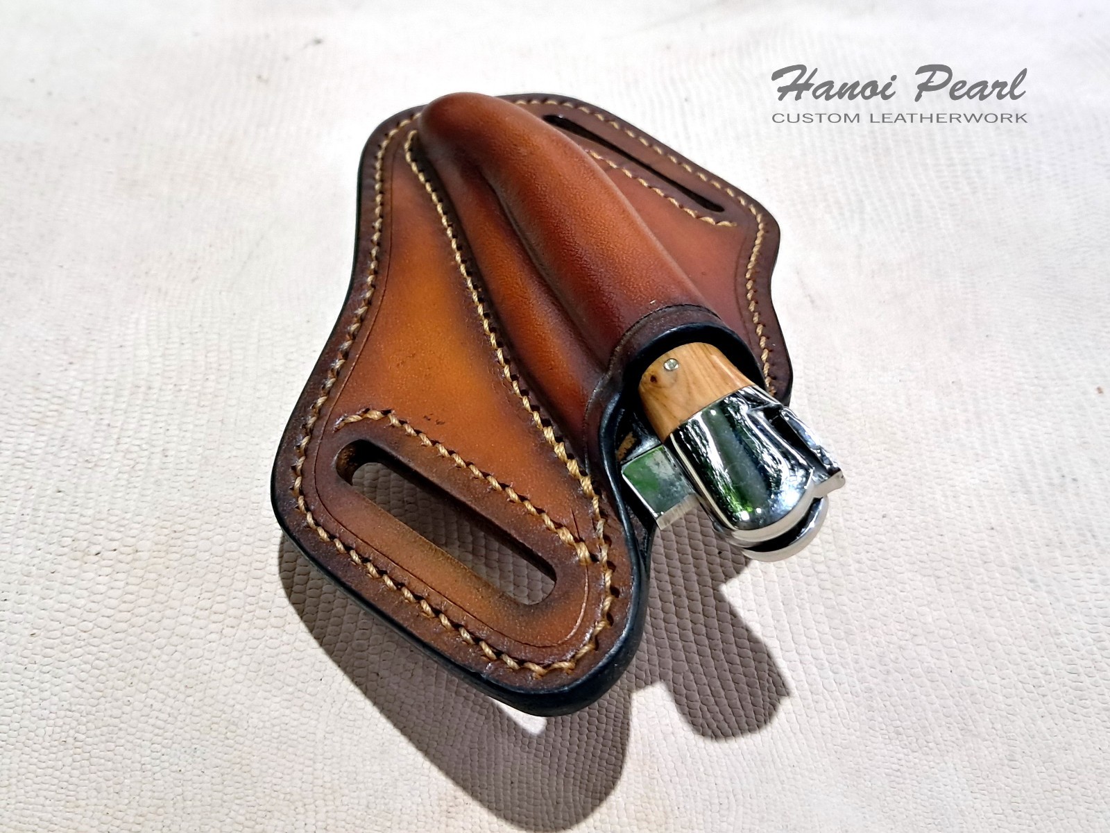 Custom Leather Sheath for Forge De Laguiole 12cm Folder [Sheath Only]