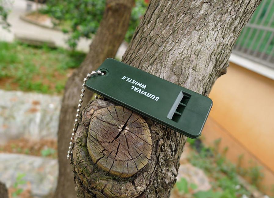 2 Emergency Survival Whistle Rescue Tool Signal Sound Outdoor Camping Hiking SOS