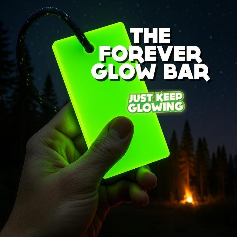 1 set 4 pcs Glow in Dark Emergency Light Reusable Survival Camping Handmade USA
