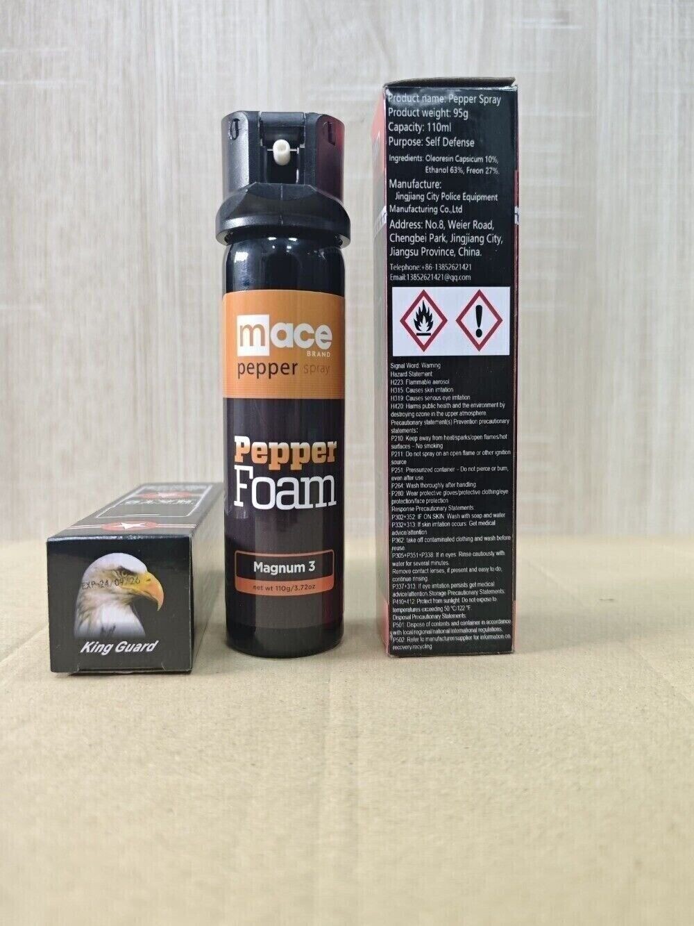 5 Pack Mace Magnum 3 Pepper Spray 110 ml MACE Foam 3.7oz