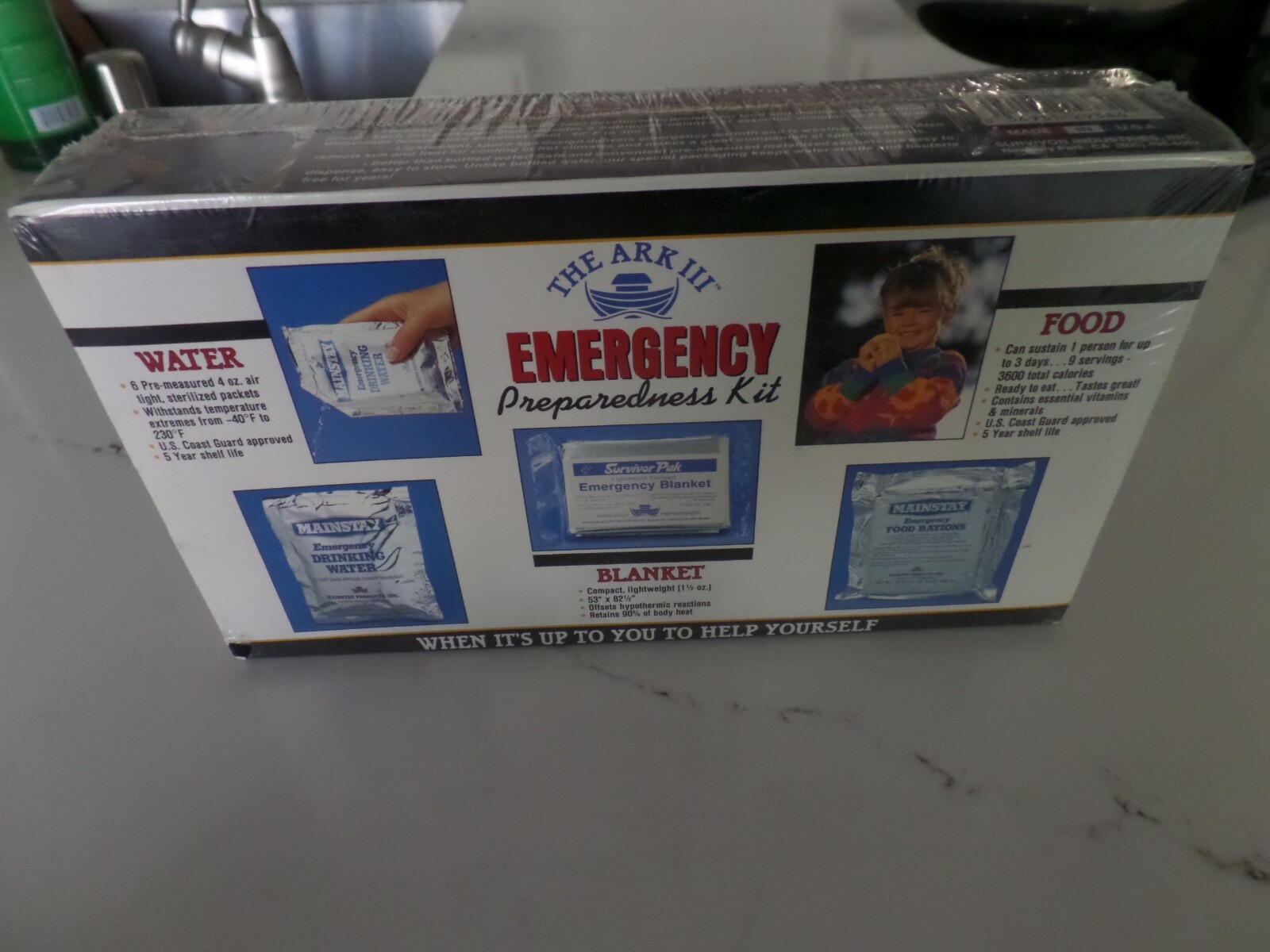 The Ark III Food Water Survival Kit 3 Day New Factory Sealed**Made in the USA!