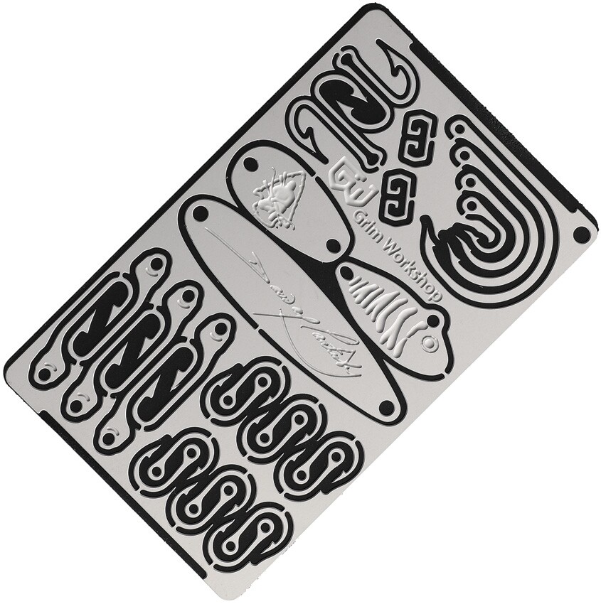 Grim Workshop Dave Canterbury Survival Card Fishing Hooks Lures Line Wrap USA