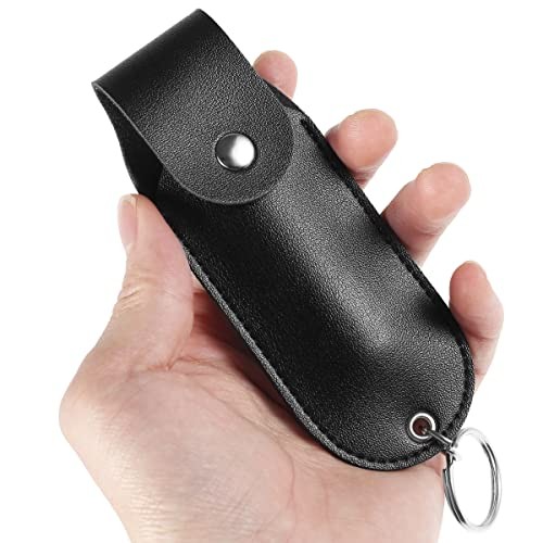 Pepper Spray Pouch, PU Leather Pepper Spray Holster, Mini Portable Top Flap