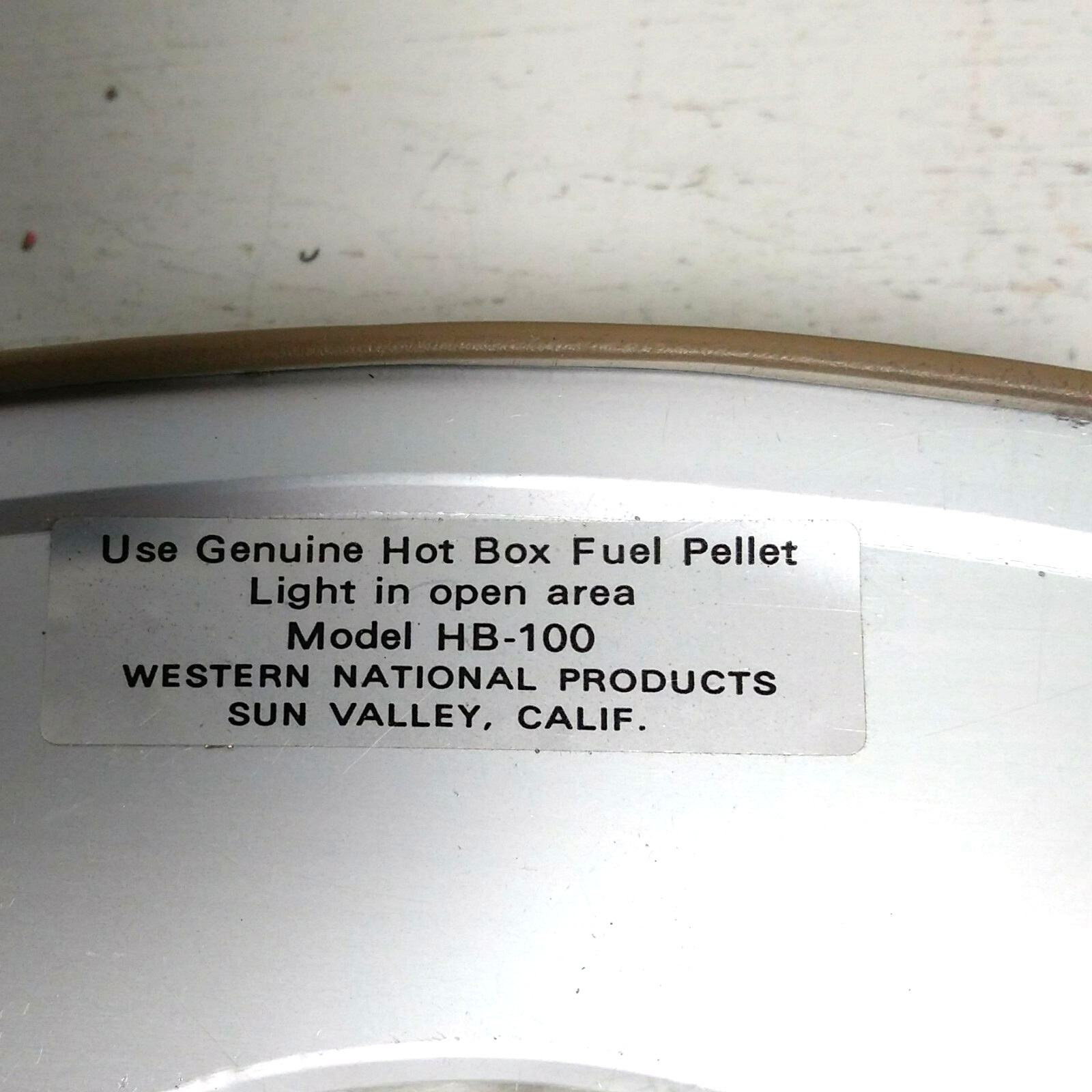 Vtg Portable Heater Hot Box HB100 Camping Hiking, Outdoor w 2 New Pellets Japan