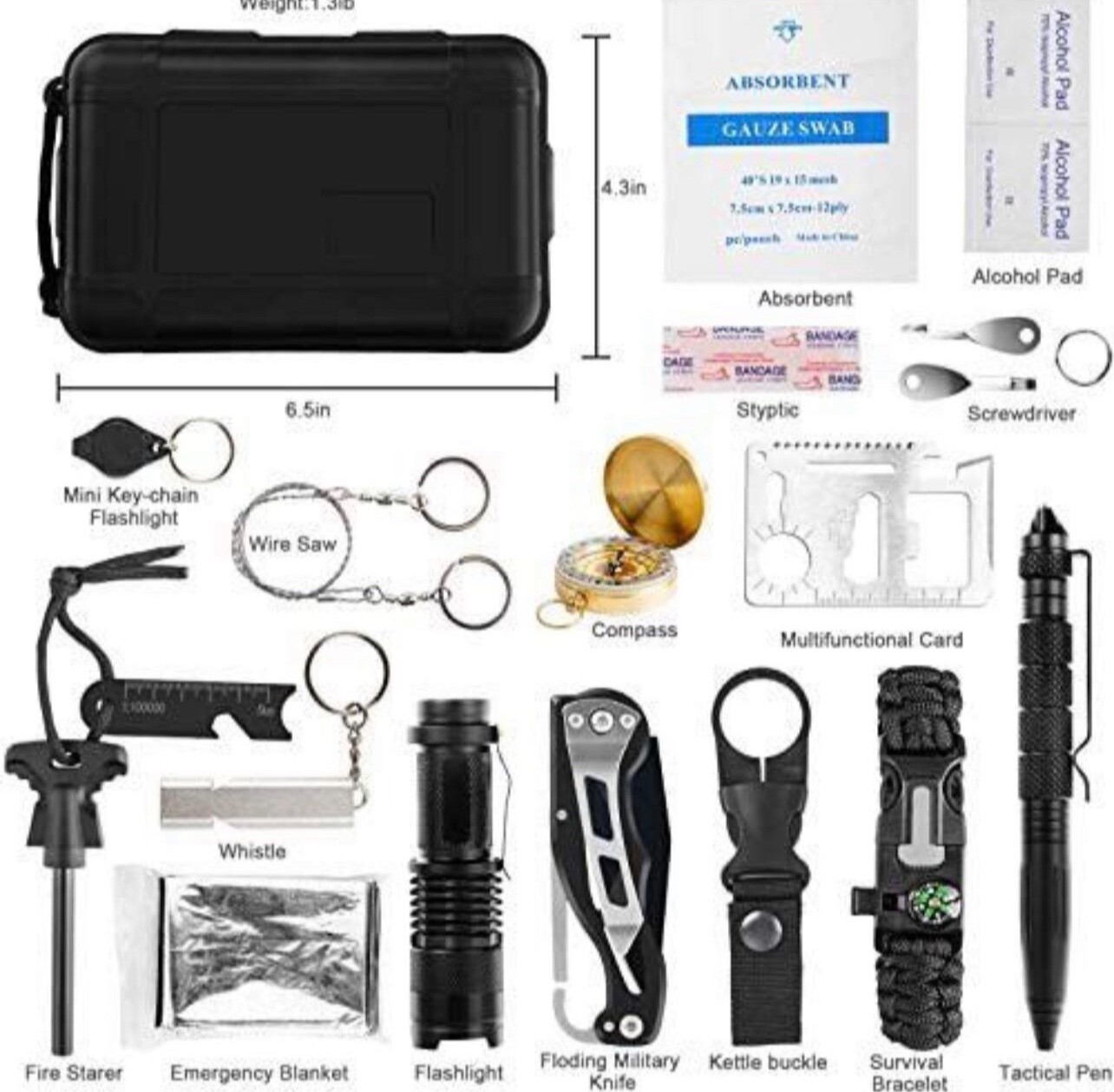 18 In 1 Outdoor Survival Emergency Tactical kit