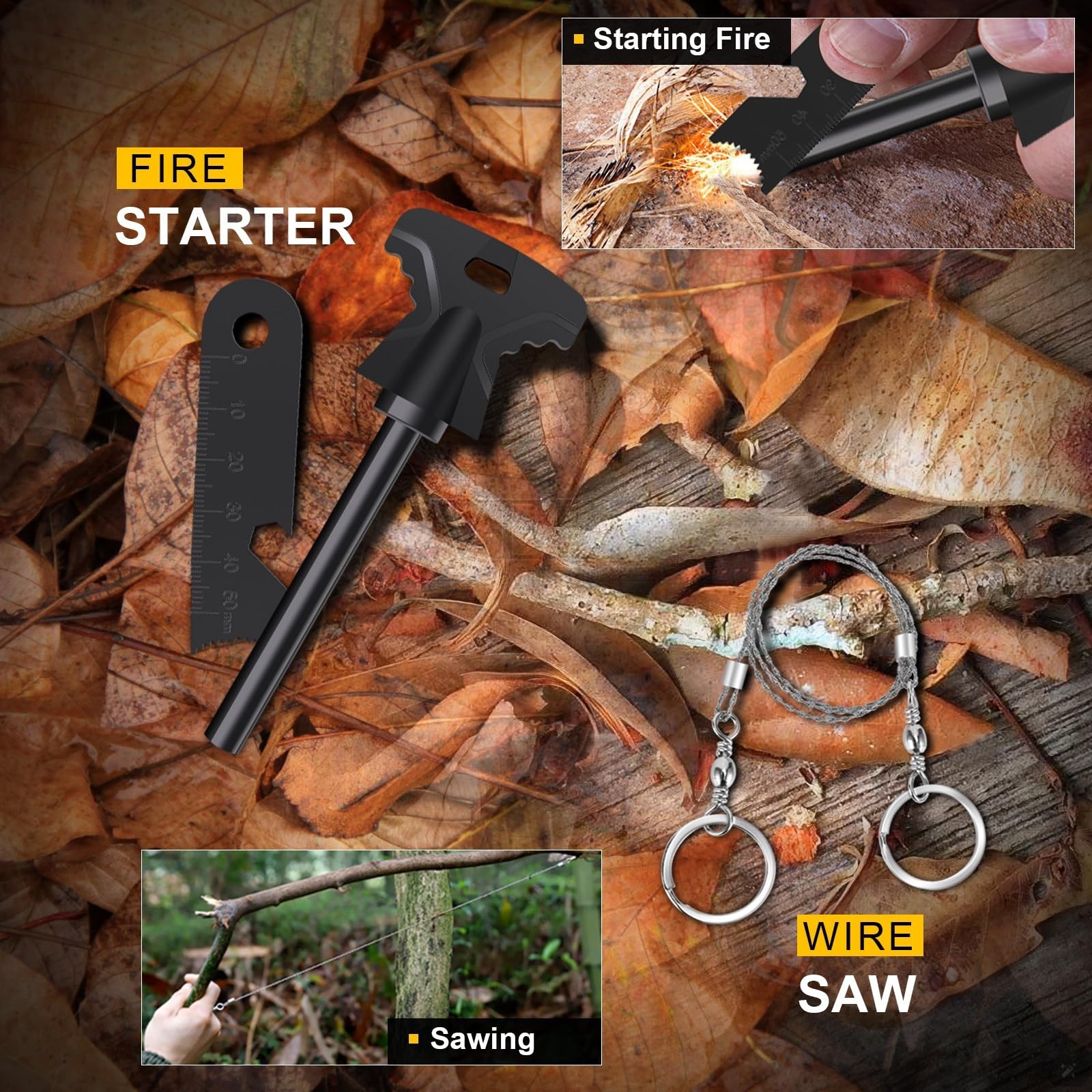 MLIPDC 14-in-1 Survival Kit – Perfect Gifts for Men, Camping & Hiking Gear