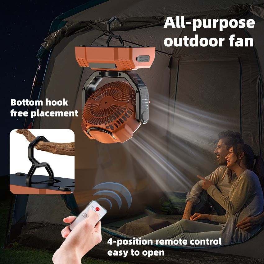 Adjustable Airflow Camping Fan Lightweight Design Great for All Seasons