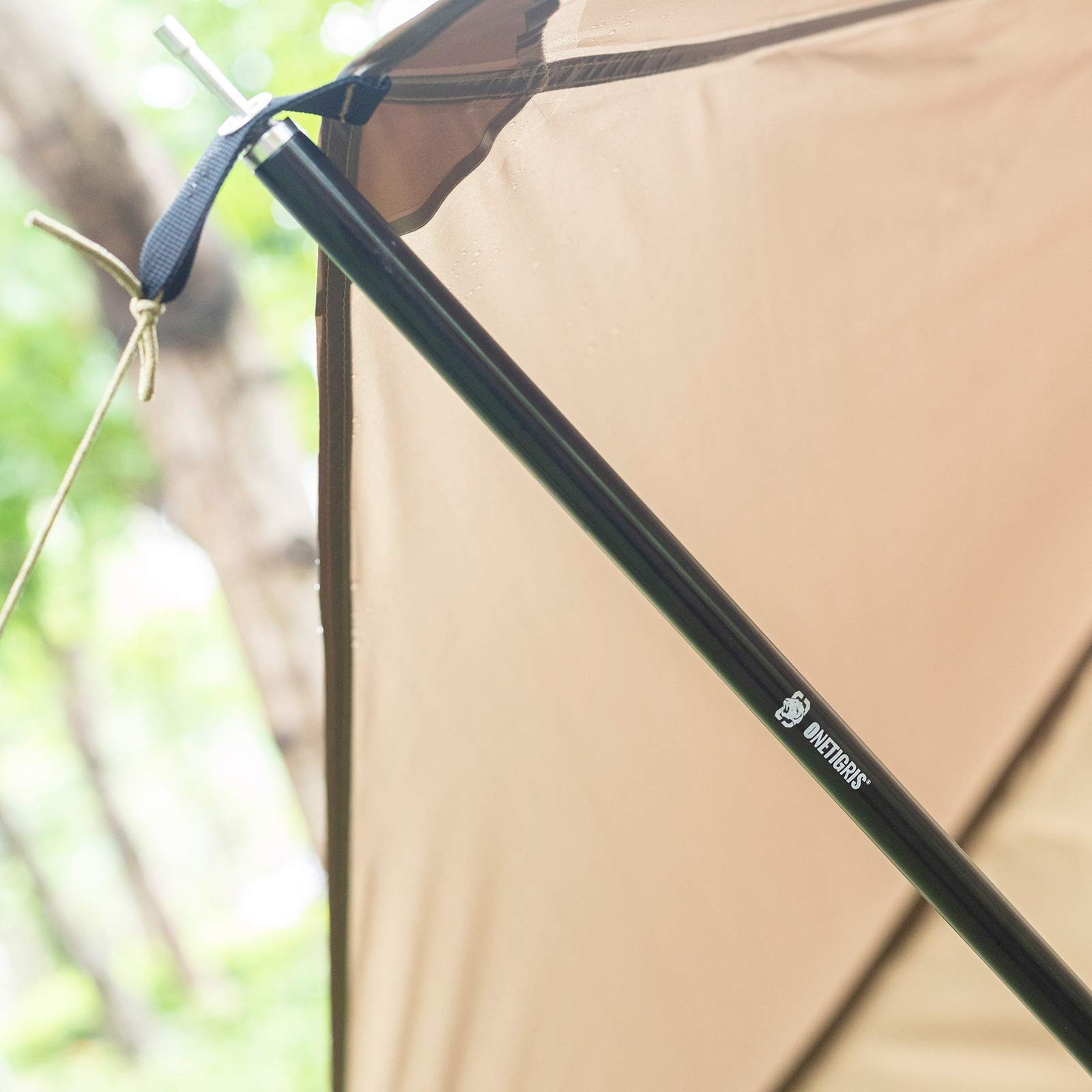 OneTigris Lightweight Tent Poles, 2pc/Set, 7075 Aluminum Alloy, Black