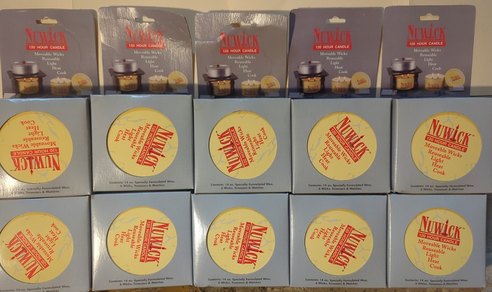 10x LOT- Nuwick 120 Hour Emergency 14 oz Candle Survival Gear *NEW in Box* fr/sh