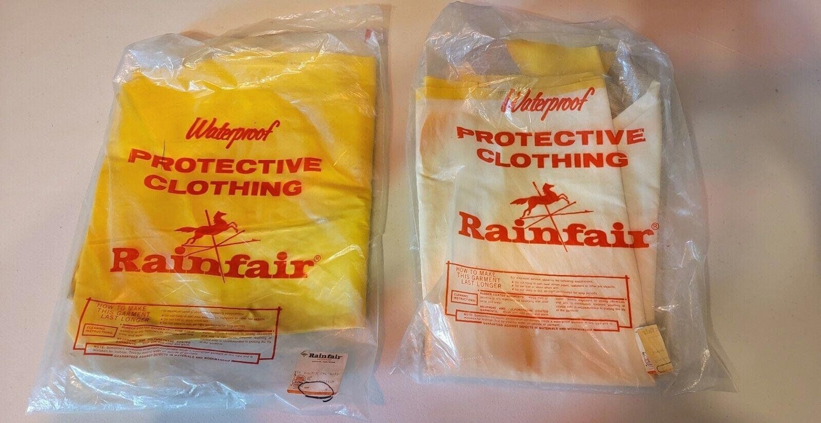 NEW IN PKG RAINFAIR WATER PROOF FOUL-WEATHER PROTECTIVE CLOTHING~RAINCOAT~SIZE M