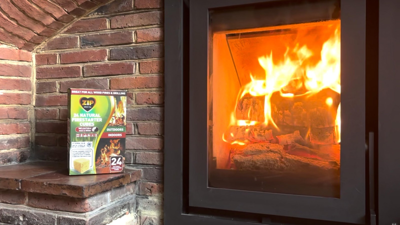 Zip 100536000 Natural Firestarter Cubes 24 Count, White 24 Multicolor