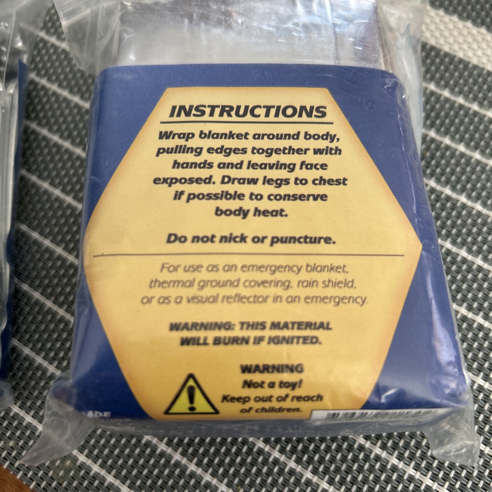 Pair Of Emergency Essential Emergency Blanket 84”x 55” WATERPROOF MYLAR
