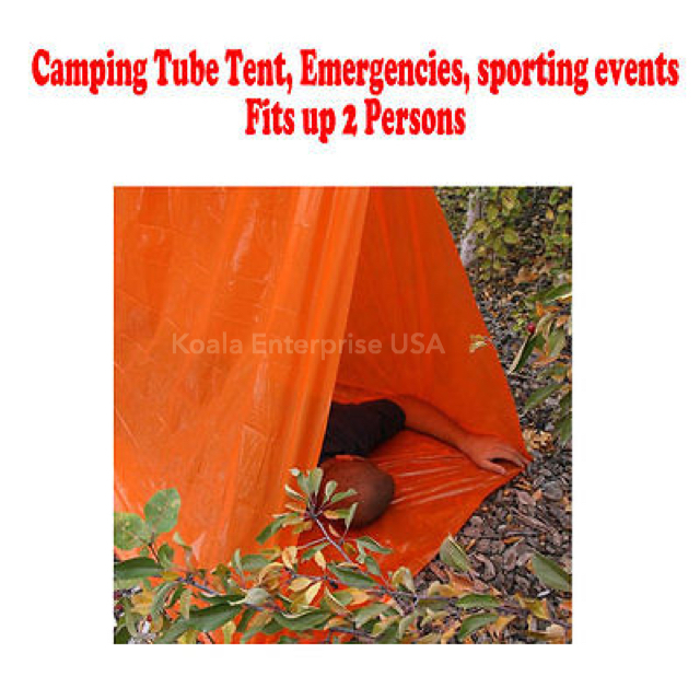 Shelter Tent 2 Person Tube Emergency Survival Hiking Camping Outdoor Portable