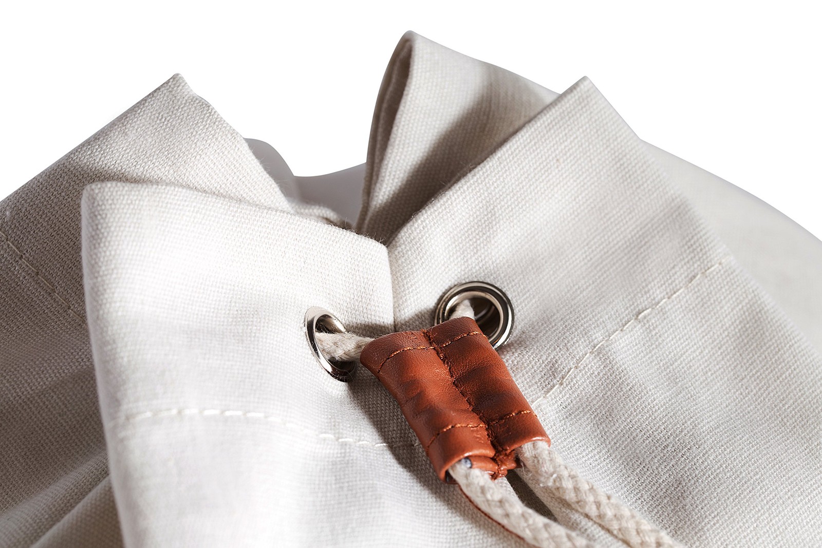 Handy Laundry Canvas Duffel Bag – Drawstring, Leather 28″ x 14″, Antique Rust