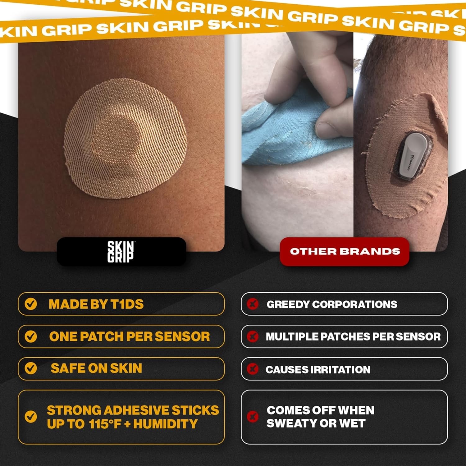 Long-Lasting Waterproof Sensor Covers for Freestyle Libre 3 – 20 Tan Patches