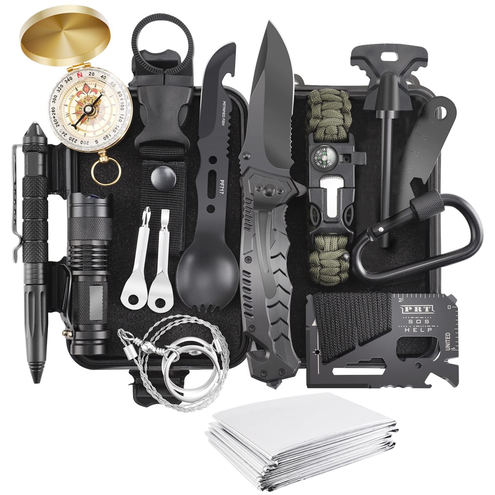 Survival Kits 17 In 1 Emergency Survival Gear And Equipment Cool Gadgets For Men