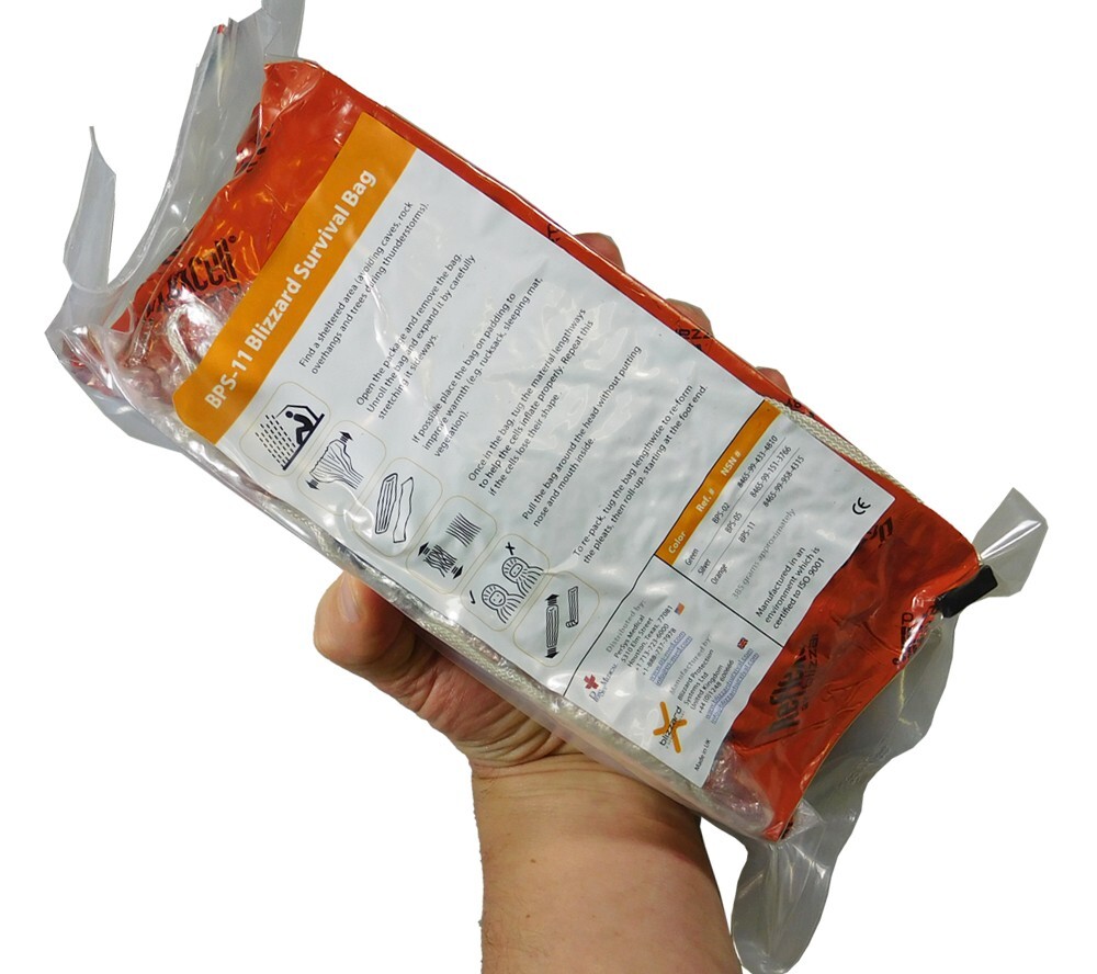 Blizzard Survival Bag Orange PerSys Medical Mil Spec Space Age Survival Shelter