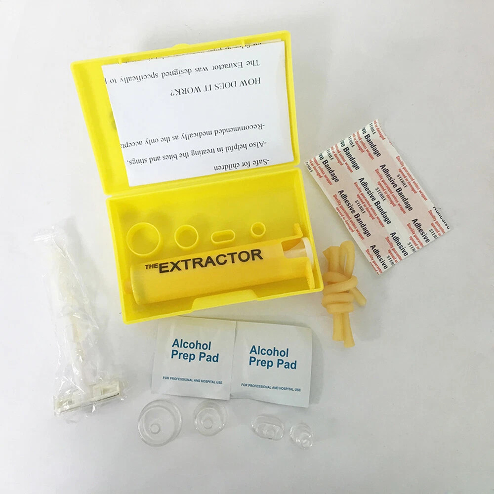 Premium Snake Bite First Aid Kit Venom Extractor Suction Pump For Hiking&Camping