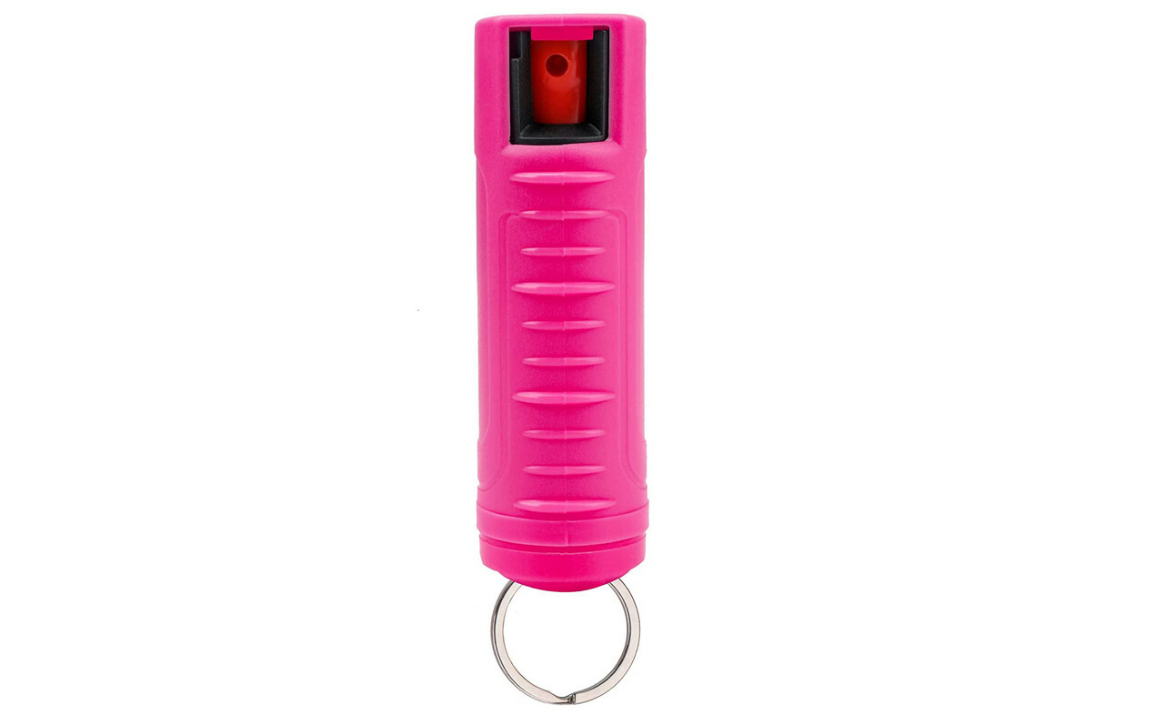 BURN Pepper Spray Keychain Self Defense 1/2oz Pink Security Case Molded – 2 PACK