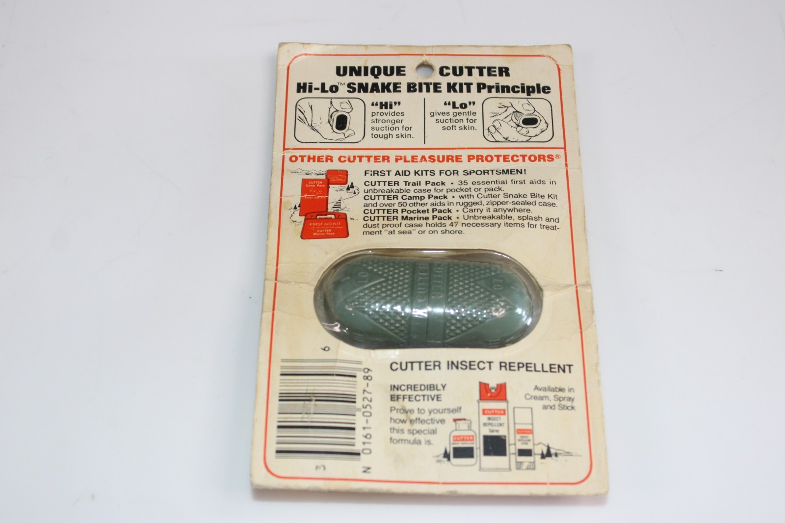 Vintage Official Boy Scout Cutter Hi-Lo Snake Bite Kit Unopened Package.