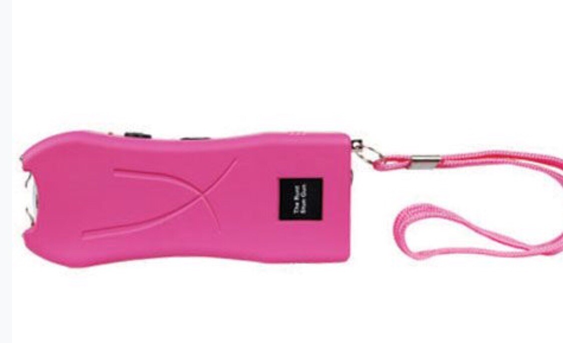 Mini Hand Pocket WOMEN Stun Gun PINK Rechargeable 80 Million Volt LED w/ HOLSTER