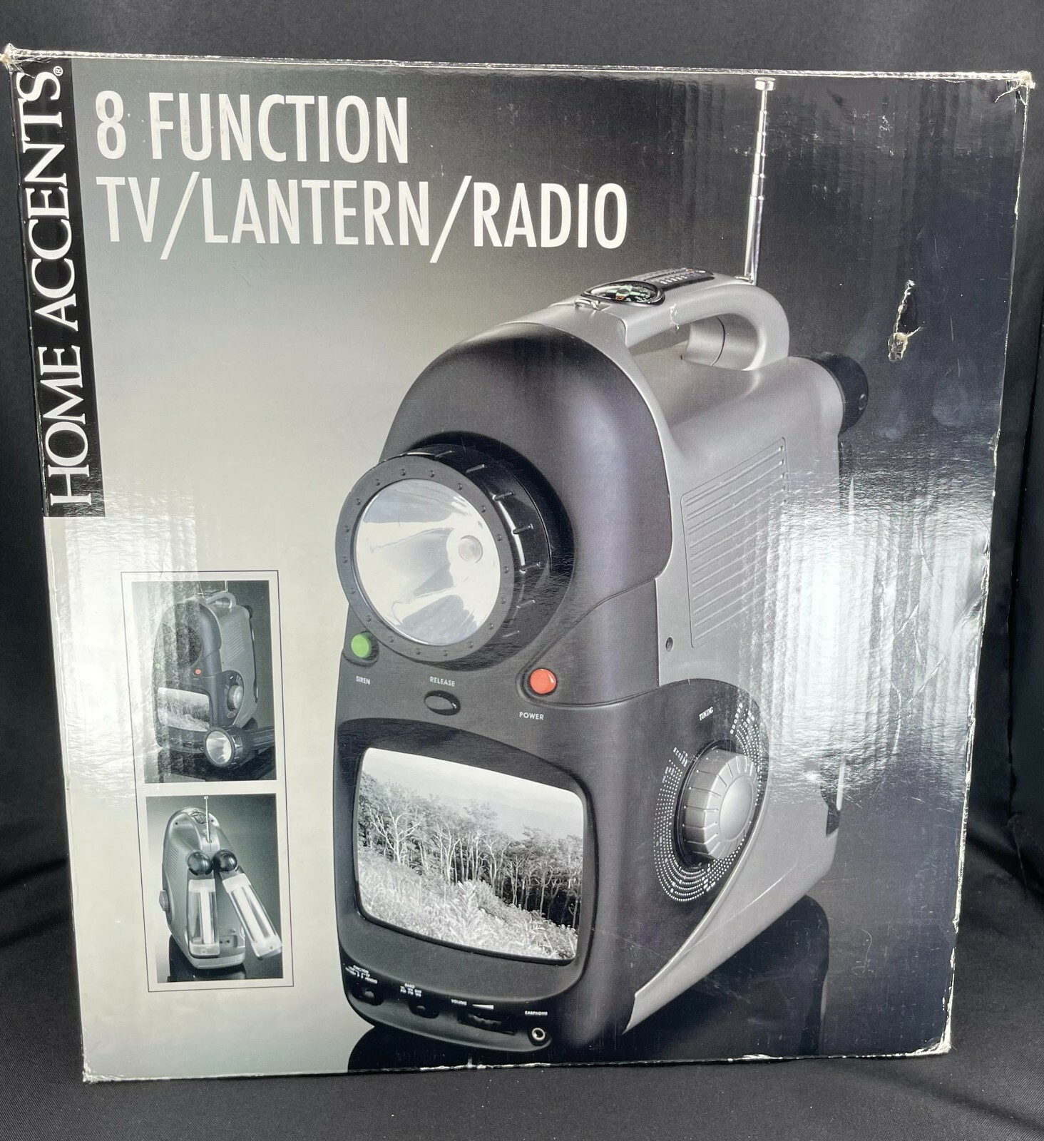 Home Accents 8 Function Portable TV/Lantern/Radio Emergency Survival Camping NEW