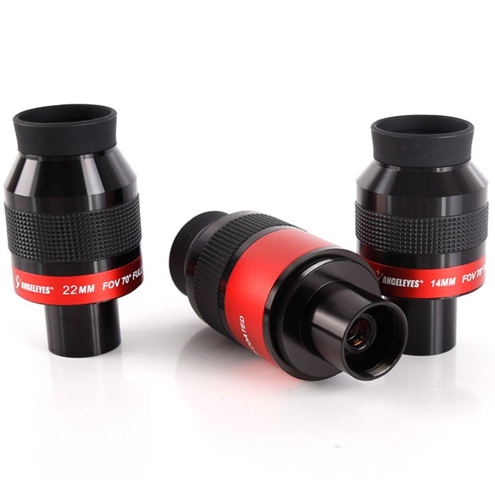 Flat Field Parfocal Eyepiece 70 Degree for Telescope with 8 Optical Lenses
