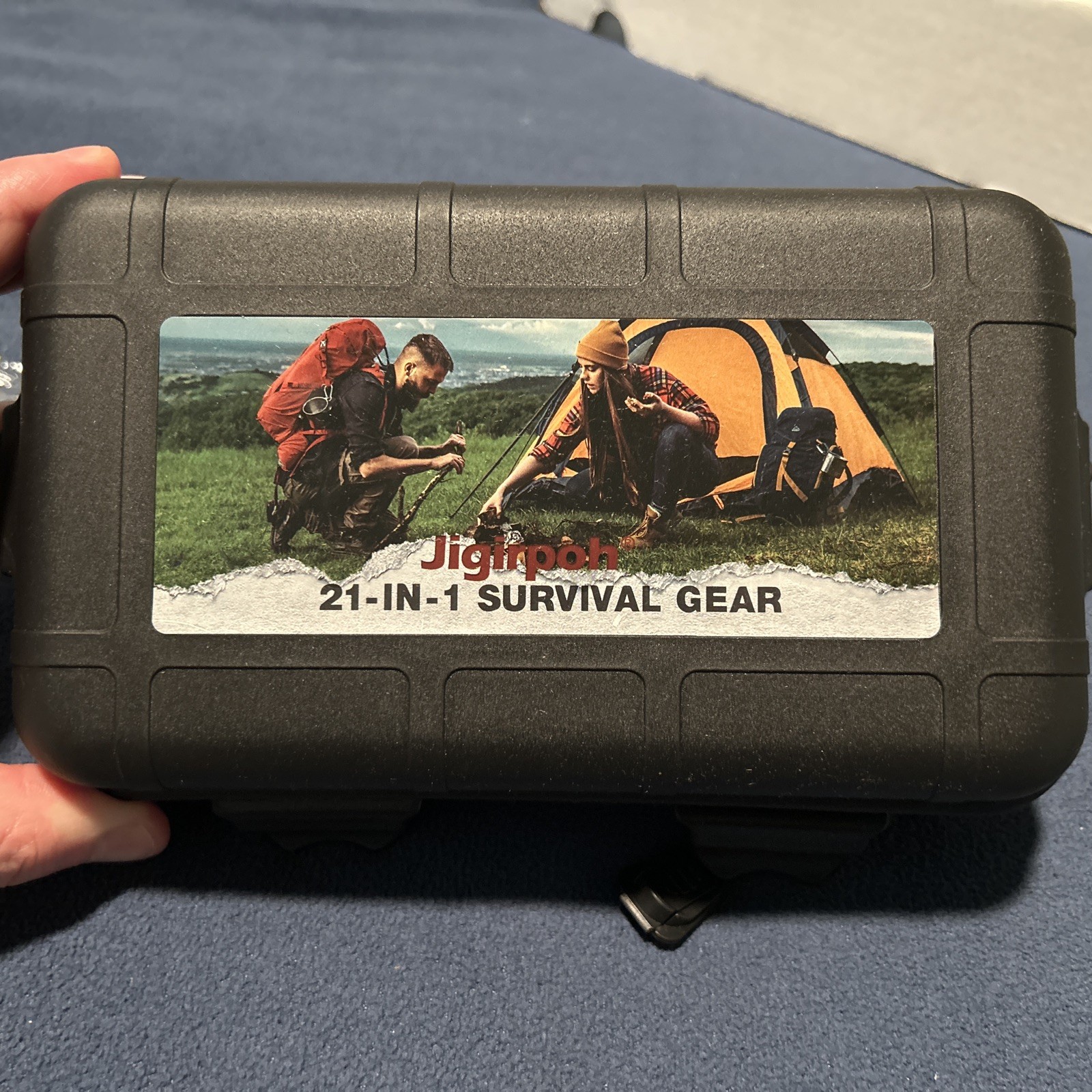 Jigirpoh 21-in-1 Survival Gear Kit & Camping Accessories for Men, Fishing
