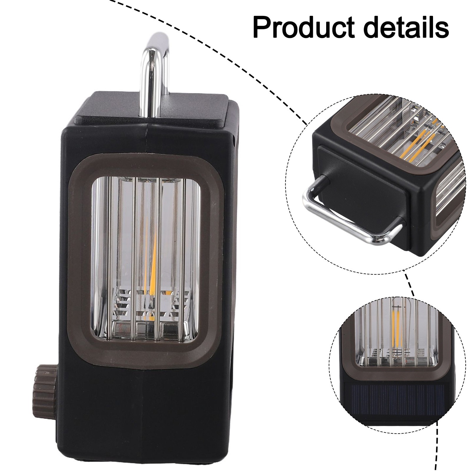 Sleek Design Solar Lamp Offering Convenient Charging Options for Outdoor Use